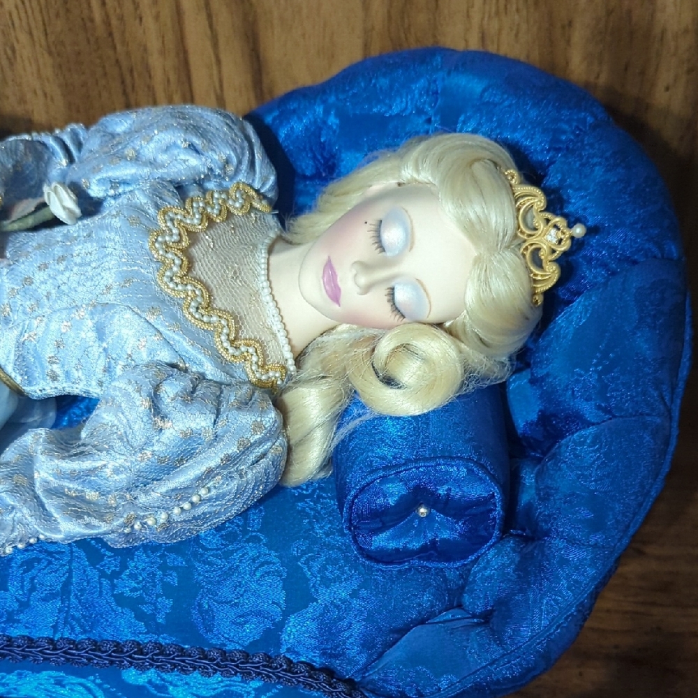 Franklin Mint Sleeping Beauty Doll in Blue and Gold